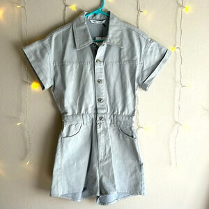 Zara Denim Short Button Down Jumpsuit 🩶​